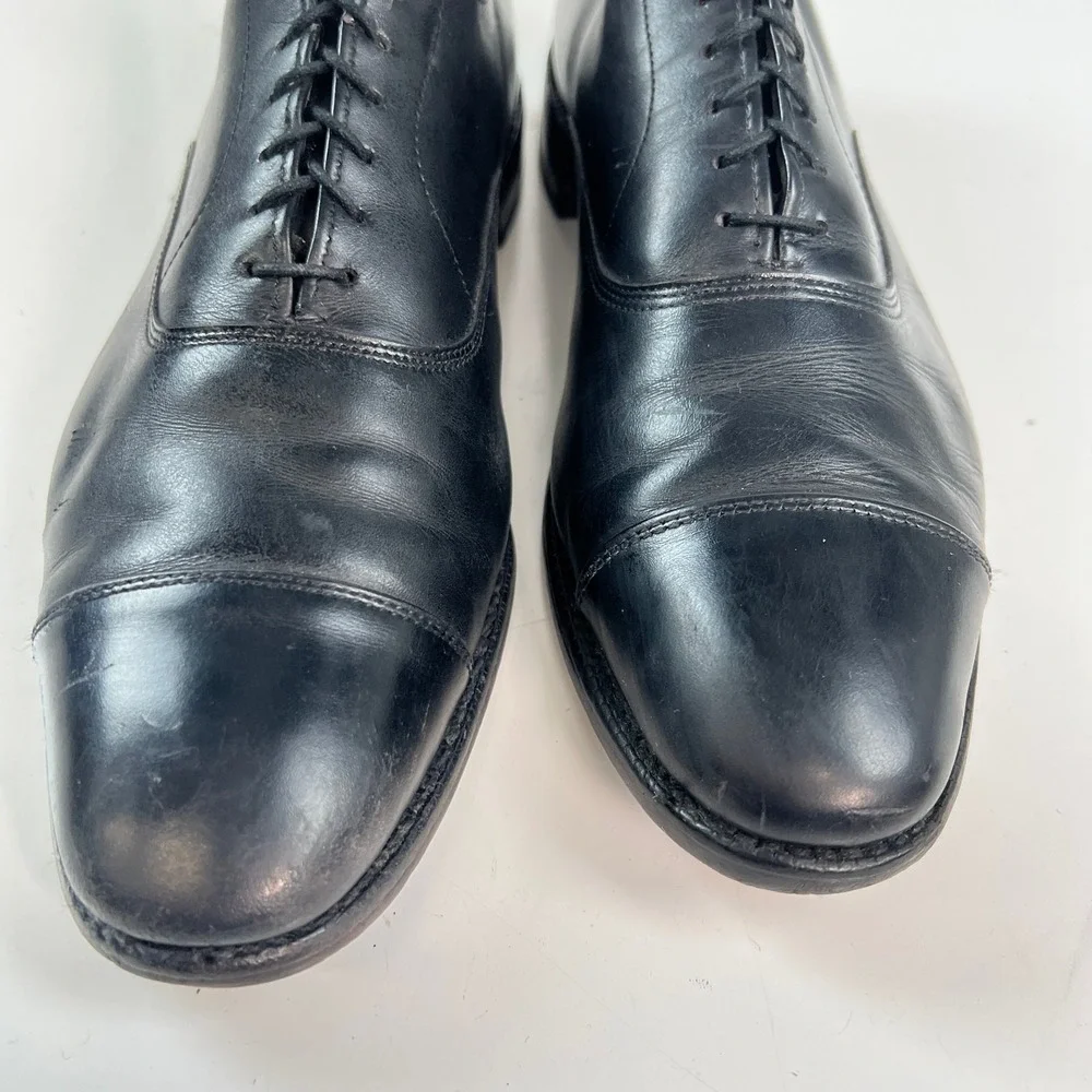 Allen Edmonds Park‎ Avenue Black Leather Cap Toe Oxford 10 B